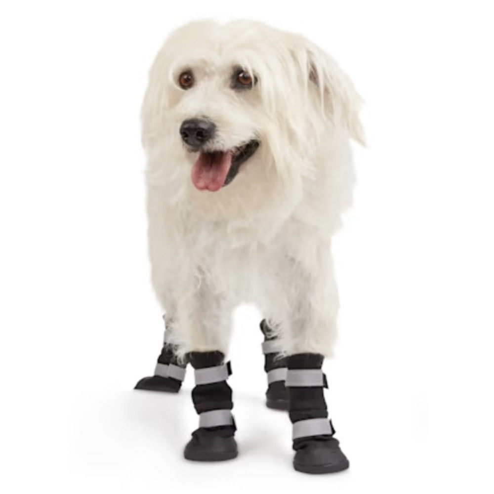 NEW‎ in Box Youly All-Weather Dog Boots 4-Pack Water Resistant Heat Black Medium
